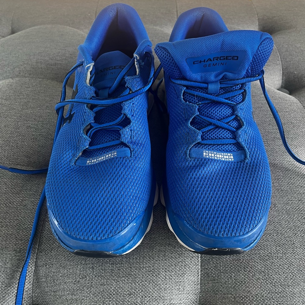 Under Armour Blue and White Men's Running Shoes